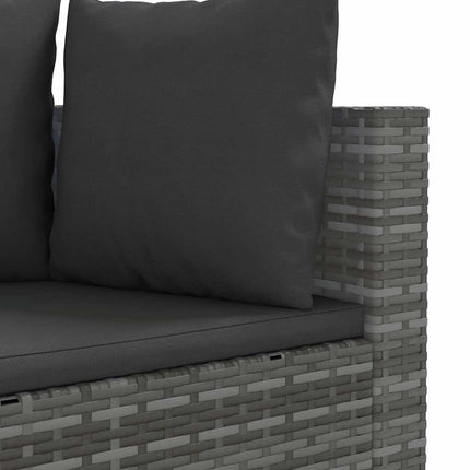 sofasæt til haven 4 dele med hynder polyrattan grå