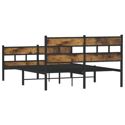 sengeramme uden madras 160x200 cm metal røget egetræsfarve