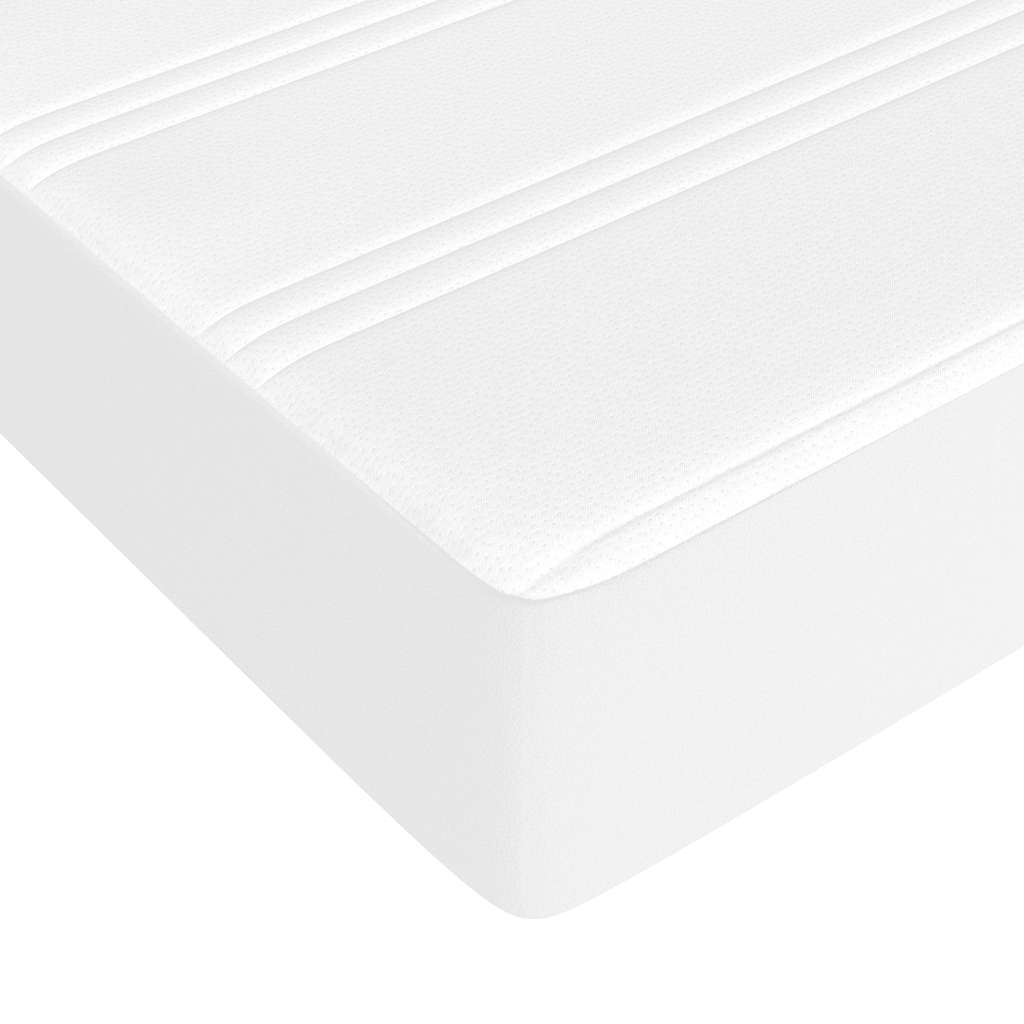 springmadras med pocketfjedre medium 80x160 cm til kunstlæder hvid