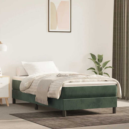 springmadras med pocketfjedre medium 80x160 cm til fløjl mørkegrøn