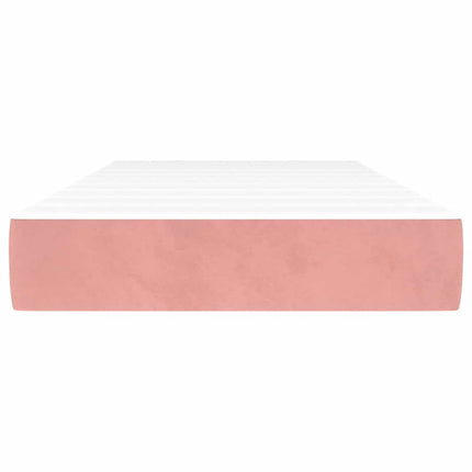springmadras med pocketfjedre medium 80x210x20 cm fløjl pink