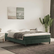 springmadras med pocketfjedre medium 140x210x20 cm fløjl mørkegrøn