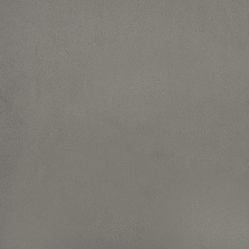 springmadras med pocketfjedre medium 90x220x20 cm fløjl lysegrå