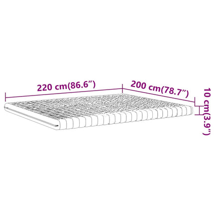 skummadras 200x220 cm 7 zoner hårdhed 20 ILD hvid