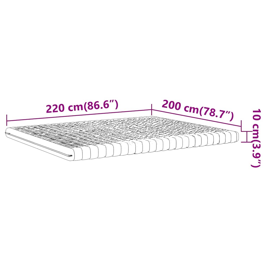 skummadras 200x220 cm 7 zoner hårdhed 20 ILD hvid