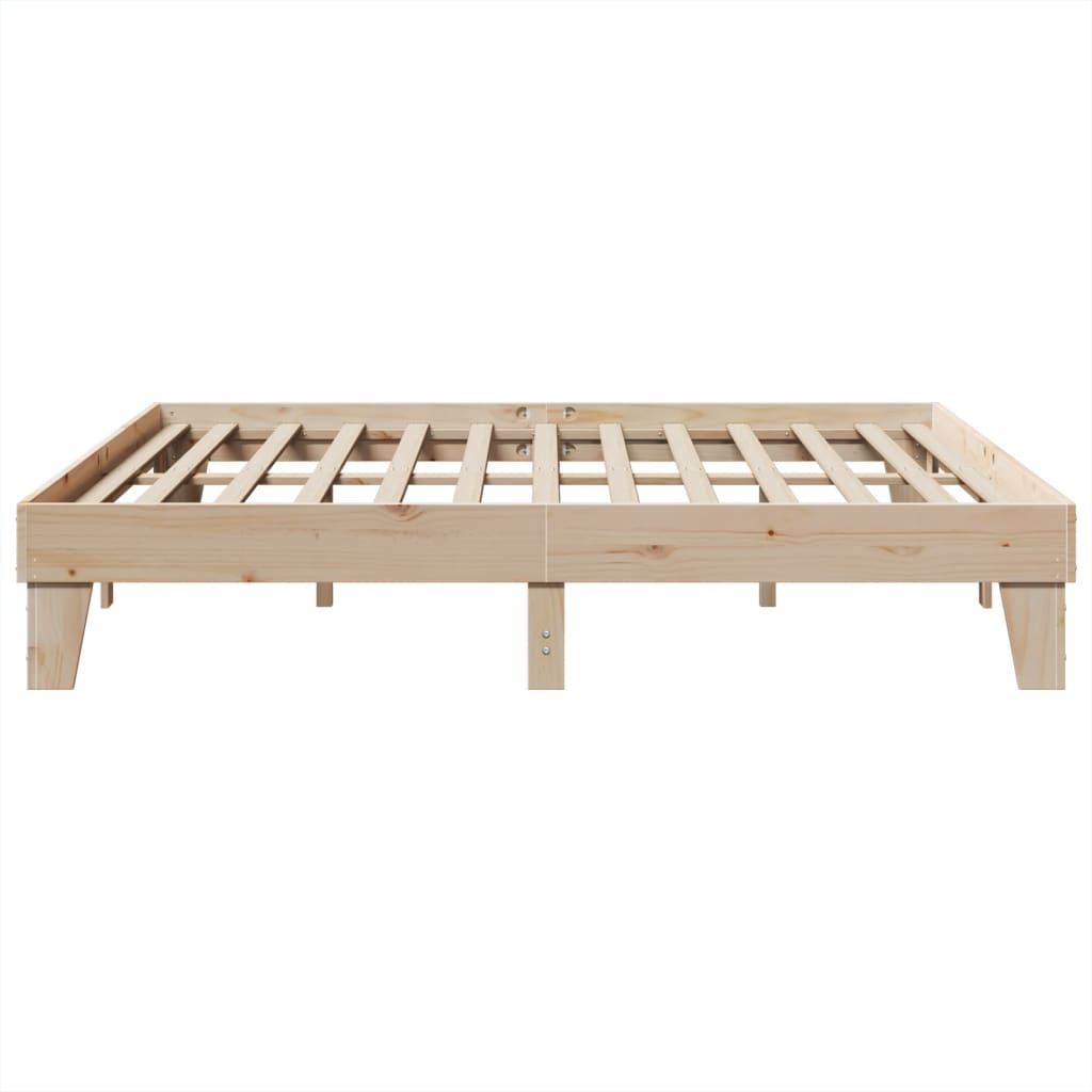 sengeramme uden madras 200x200 cm massivt fyrretræ