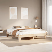 sengeramme uden madras 200x200 cm massivt fyrretræ