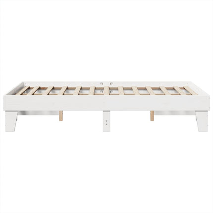 sengeramme uden madras 120x200 cm massivt fyrretræ hvid