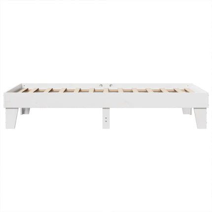 sengeramme uden madras 90x200 cm massivt fyrretræ hvid