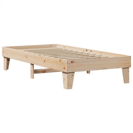 sengeramme uden madras 90x190 cm massivt fyrretræ