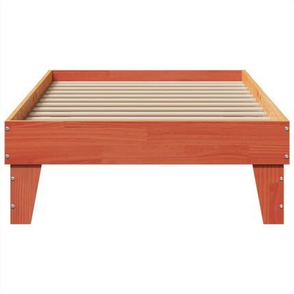 sengeramme uden madras 75x190 cm massivt fyrretræ gyldenbrun