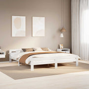 sengeramme uden madras 180x200 cm massivt fyrretræ hvid