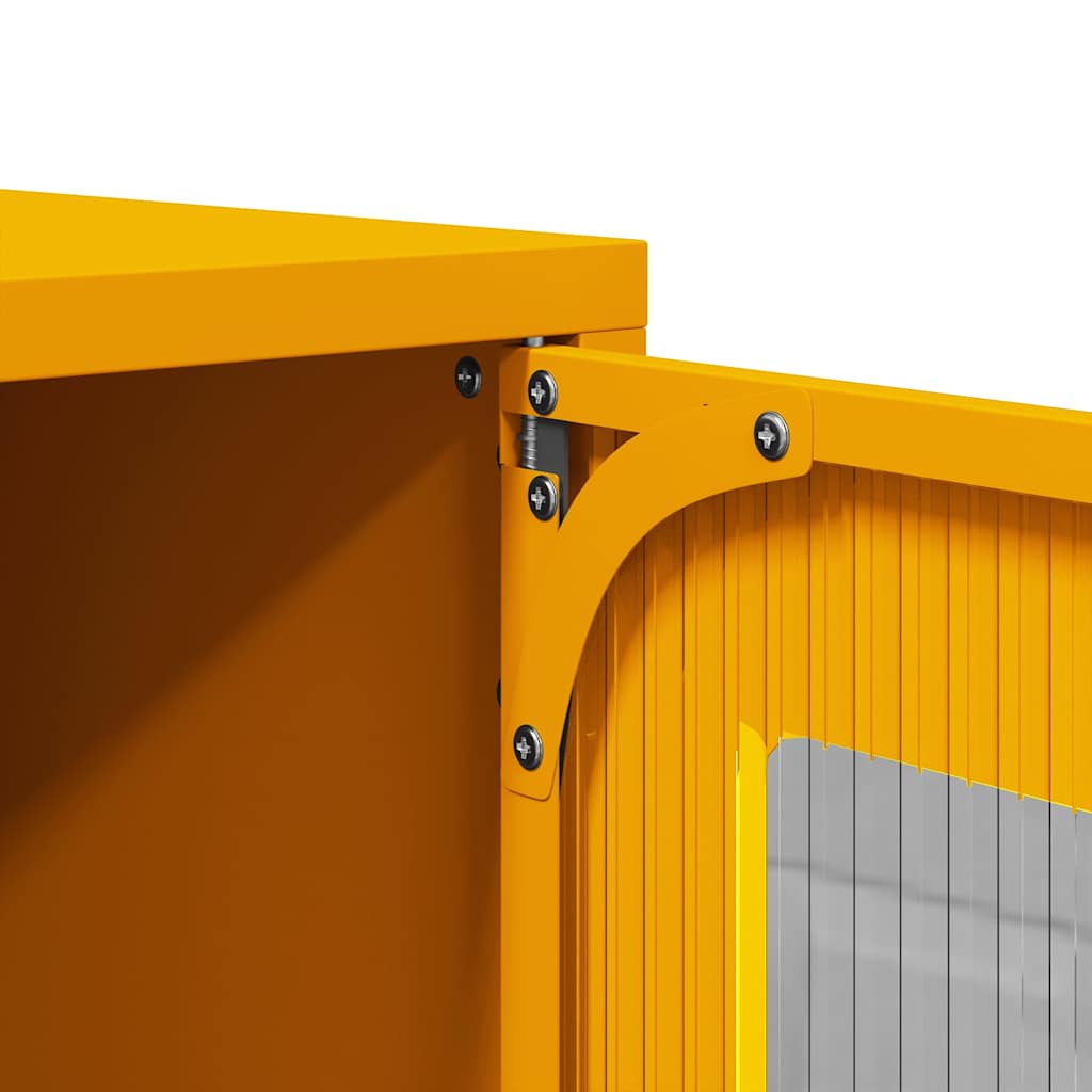 sengebord 36x39x60,5 cm koldvalset stål sennepsgul