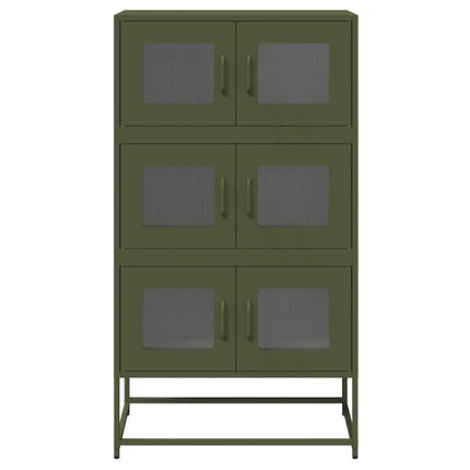 højskab 68x39x123 cm stål olivengrøn