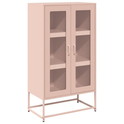 højskab 68x39x123 cm stål lyserød