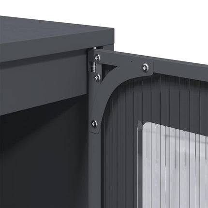 højskab 68x39x123 cm stål antracitgrå