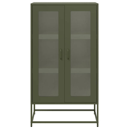 højskab 68x39x123 cm stål olivengrøn