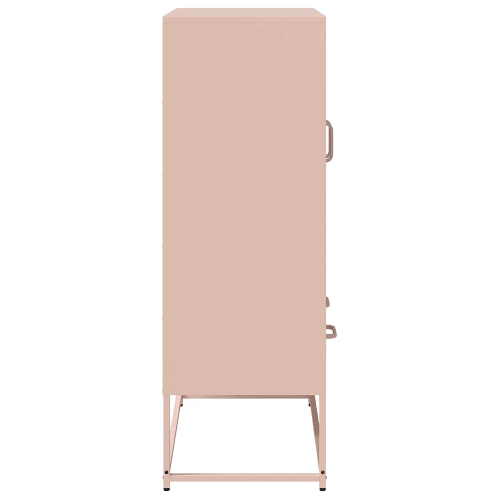 skab 68x39x111,5 cm stål lyserød