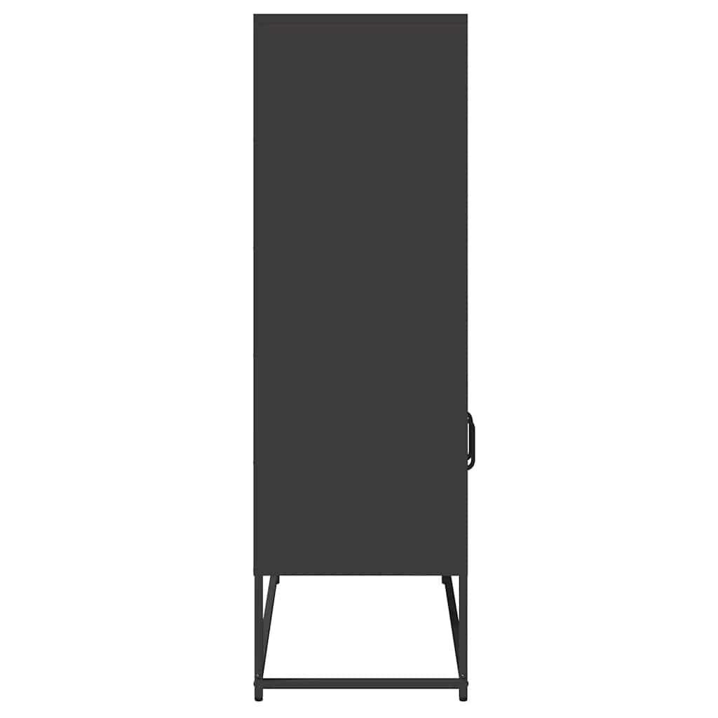 højskab 68x39x123 cm stål sort