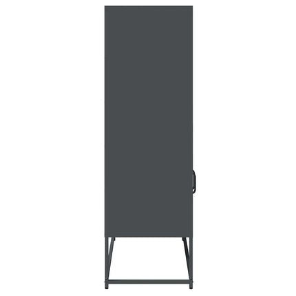 højskab 68x39x123 cm stål antracitgrå