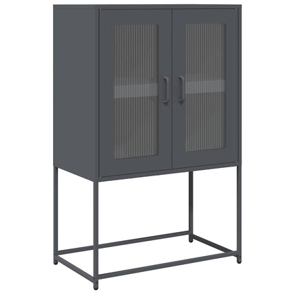 højskab 68x39x107 cm stål antracitgrå