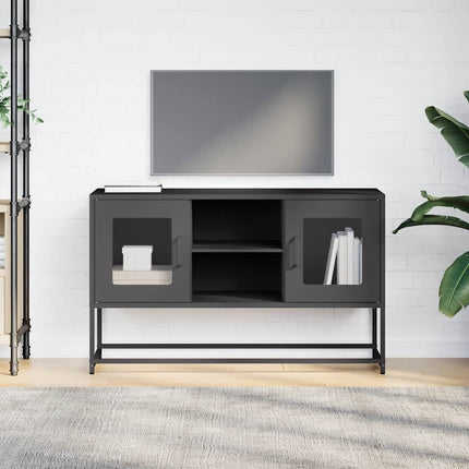 tv-bord 100,5x39x60,5 cm stål sort
