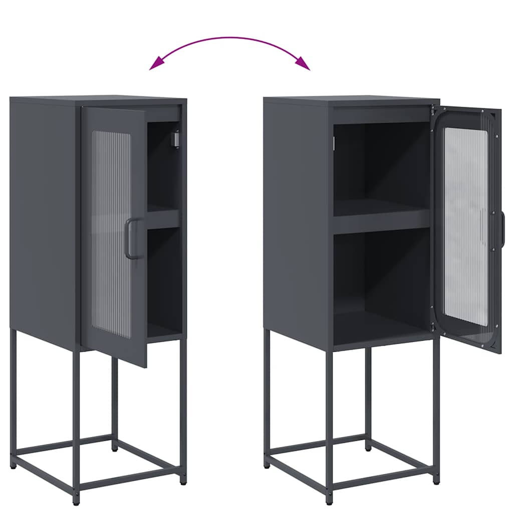 skænk 36x39x107 cm koldvalset stål antracitgrå