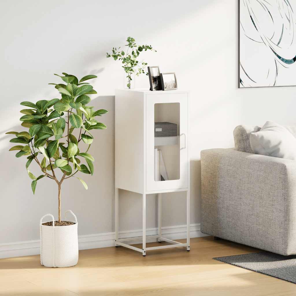 skænk 36x39x107 cm koldvalset stål hvid