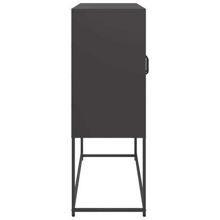 skænk 100,5x39x107 cm koldvalset stål sort