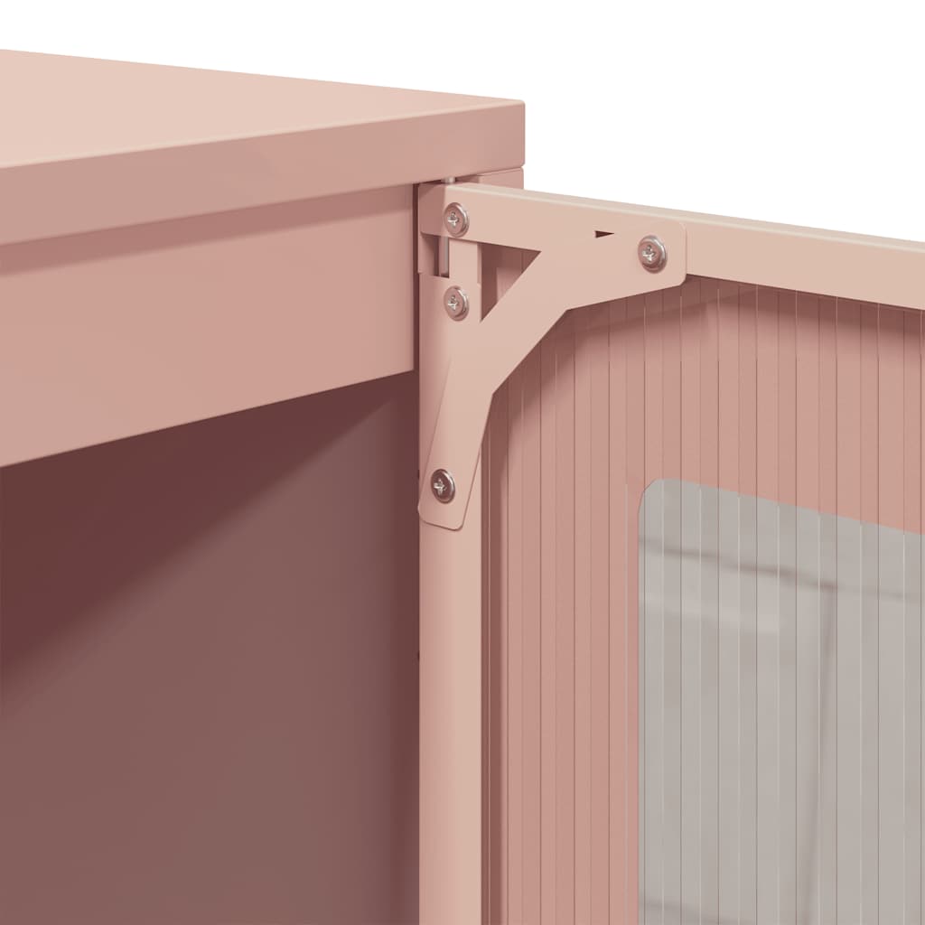 skænk 100,5x39x107 cm koldvalset stål lyserød