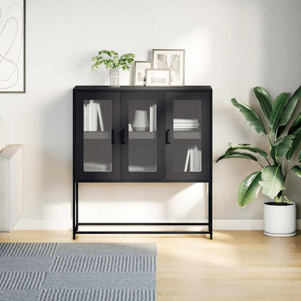 skænk 100,5x39x107 cm koldvalset stål antracitgrå