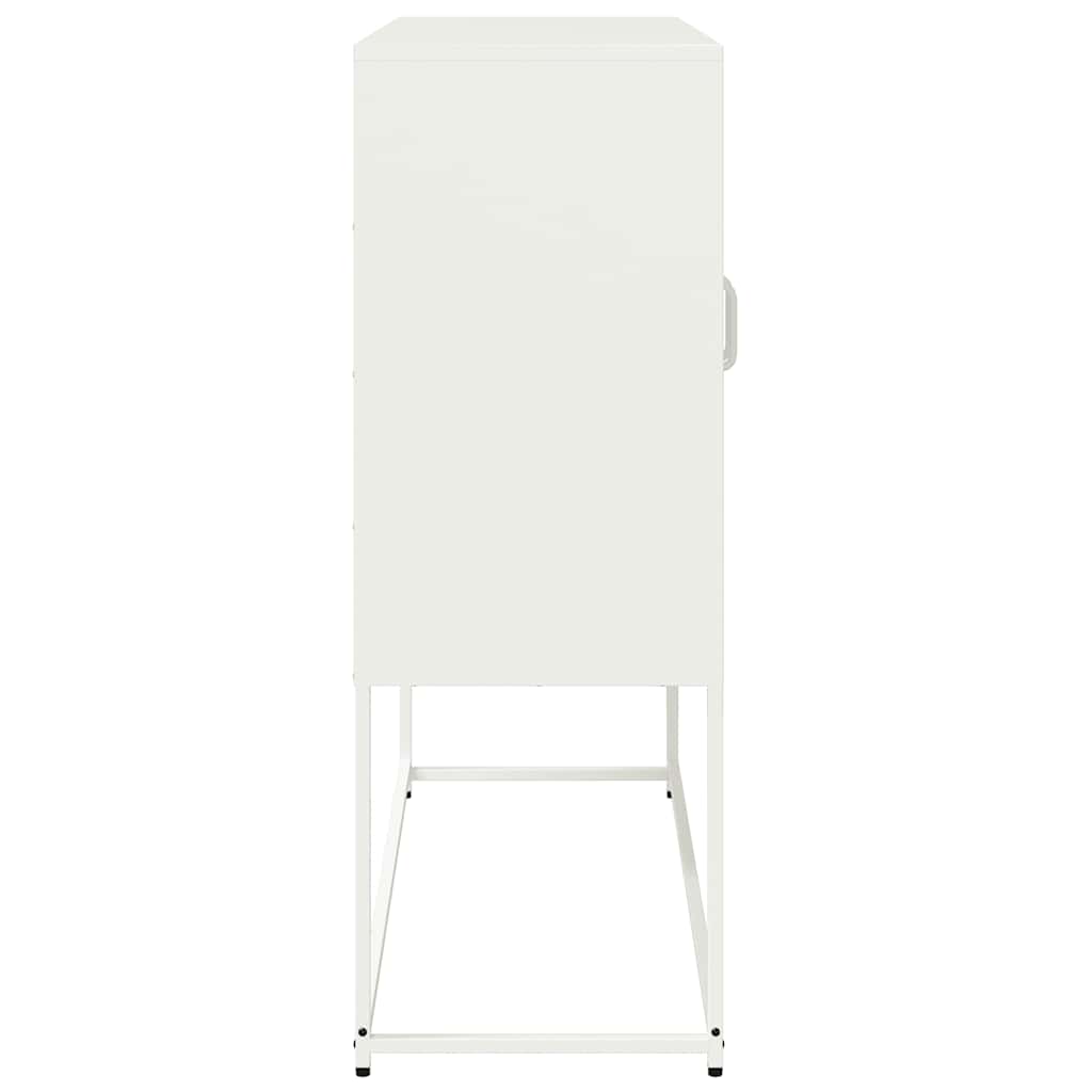 skænk 100,5x39x107 cm koldvalset stål hvid