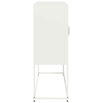 skænk 100,5x39x107 cm koldvalset stål hvid