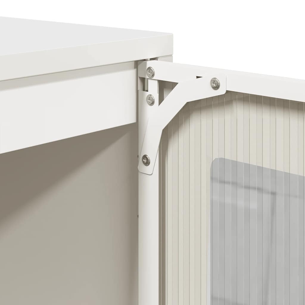 skænk 100,5x39x107 cm koldvalset stål hvid