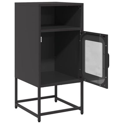 sengebord 36x39x78 cm koldvalset stål sort