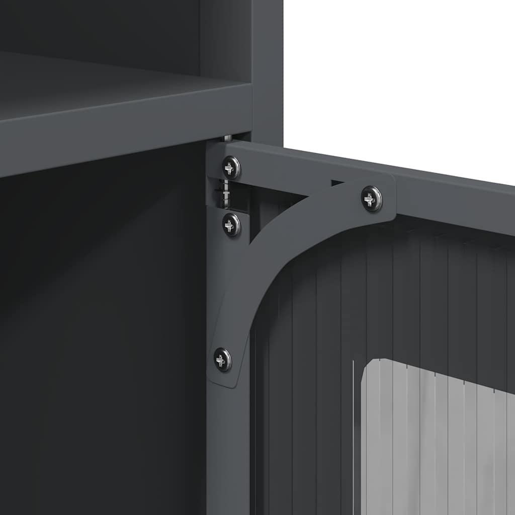 sengebord 36x39x78 cm koldvalset stål antracitgrå