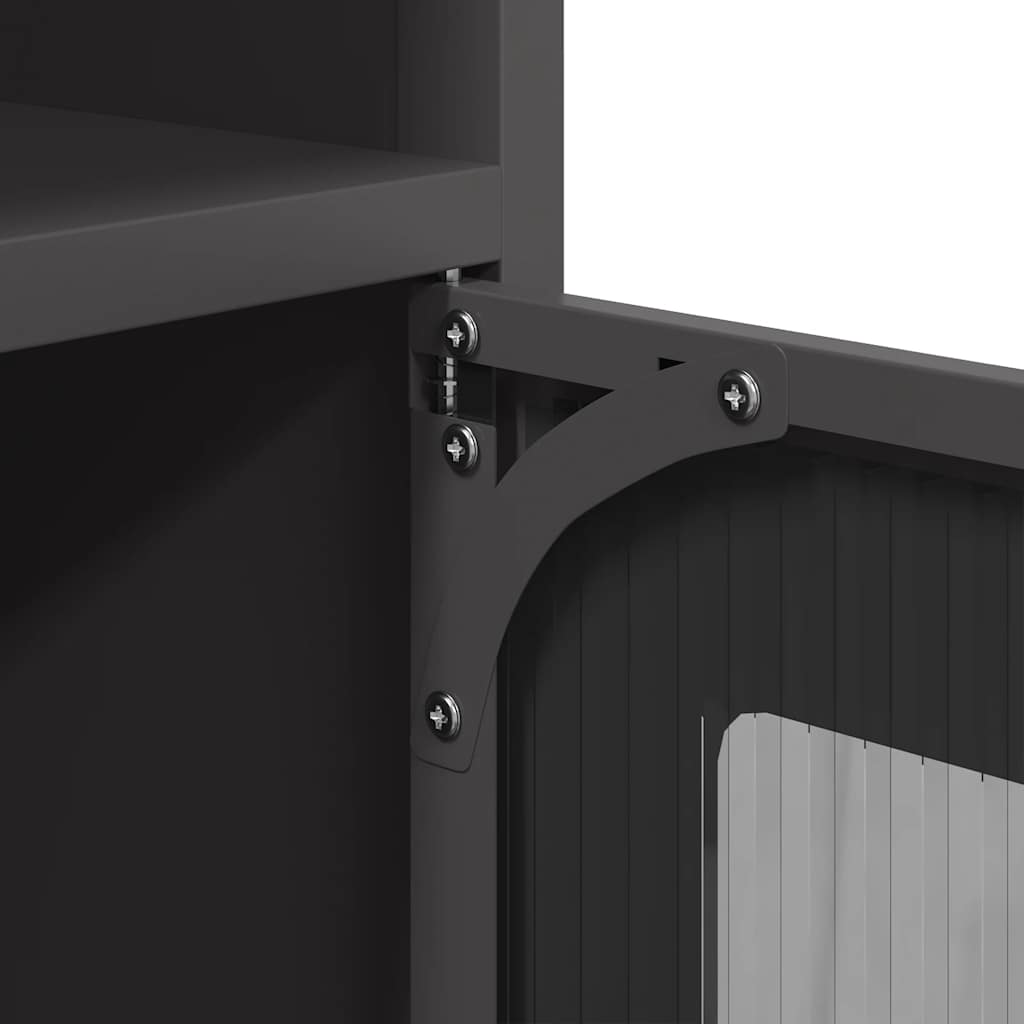 skænk 100,5x39x107 cm koldvalset stål sort