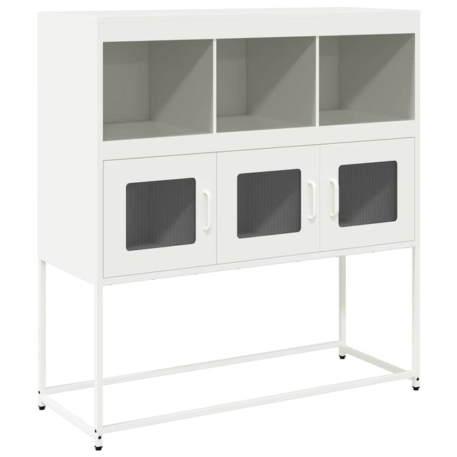 skænk 100,5x39x107 cm koldvalset stål hvid