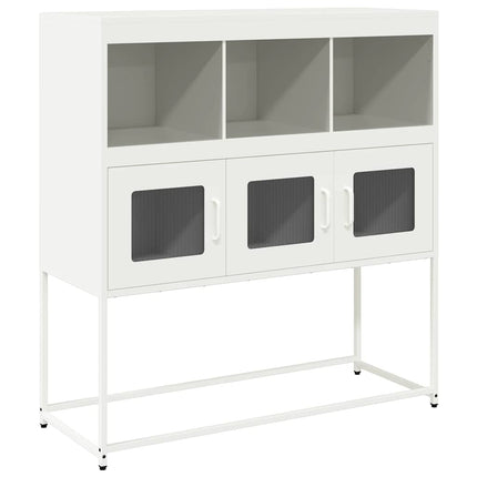 skænk 100,5x39x107 cm koldvalset stål hvid