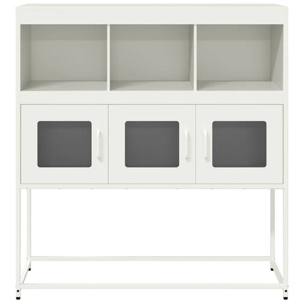 skænk 100,5x39x107 cm koldvalset stål hvid