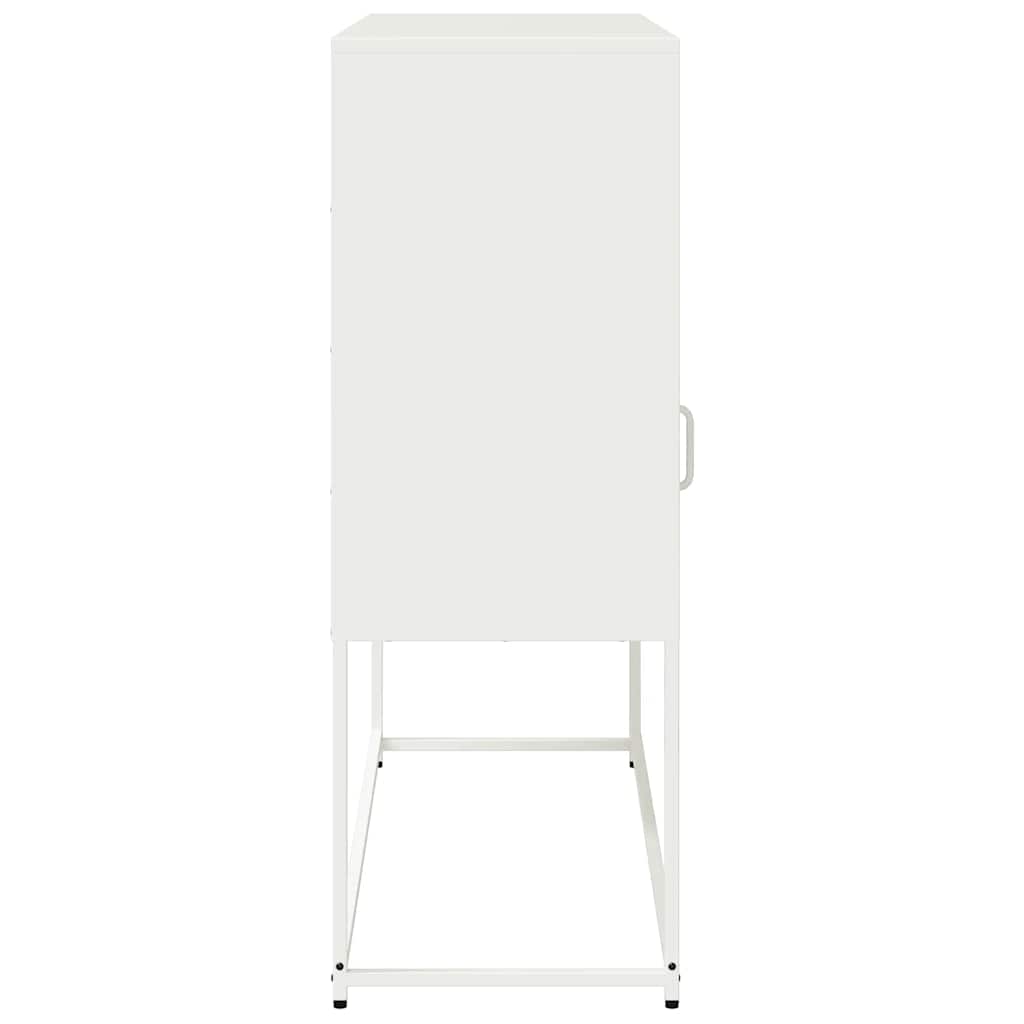 skænk 100,5x39x107 cm koldvalset stål hvid