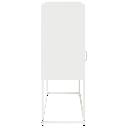 skænk 100,5x39x107 cm koldvalset stål hvid