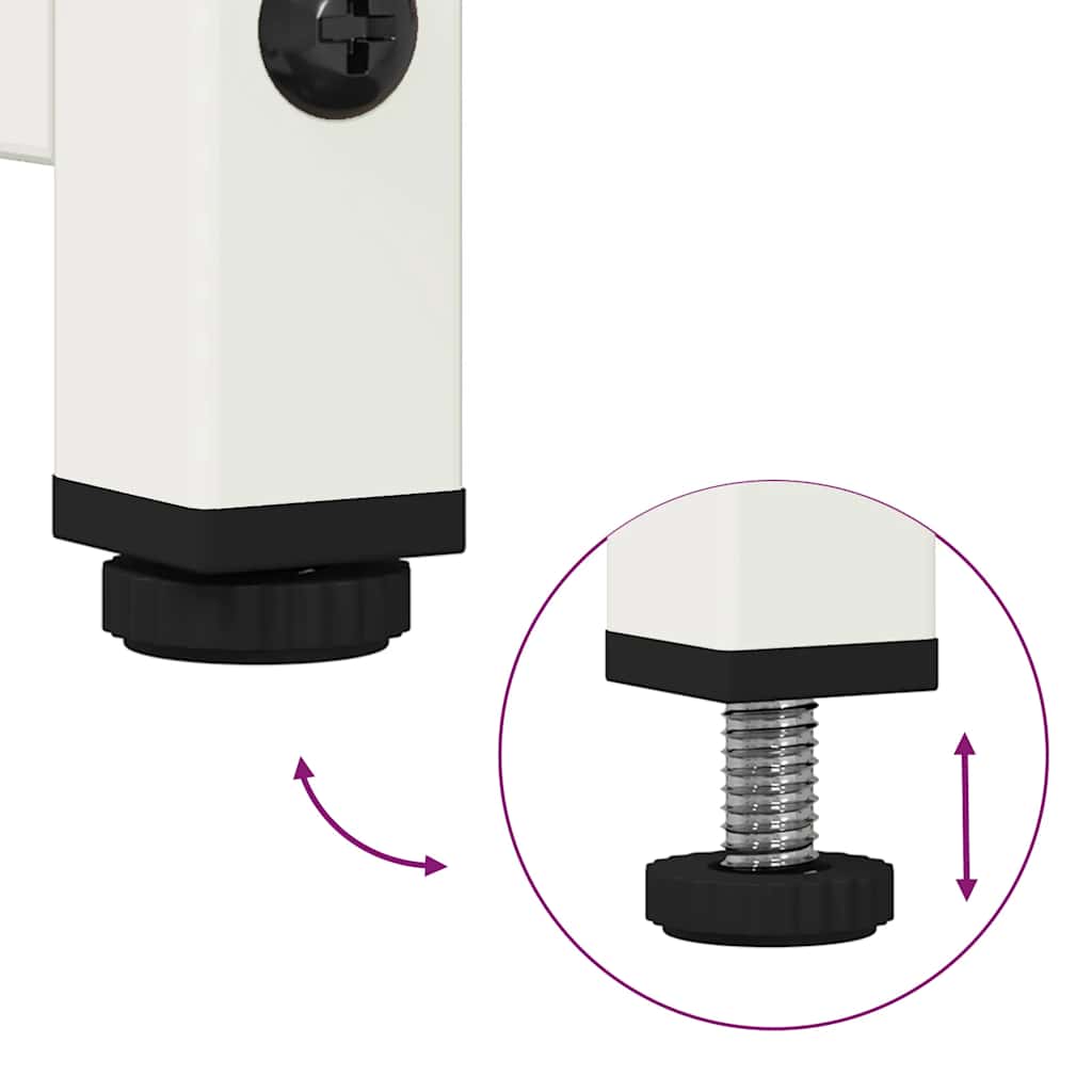 skænk 100,5x39x107 cm koldvalset stål hvid