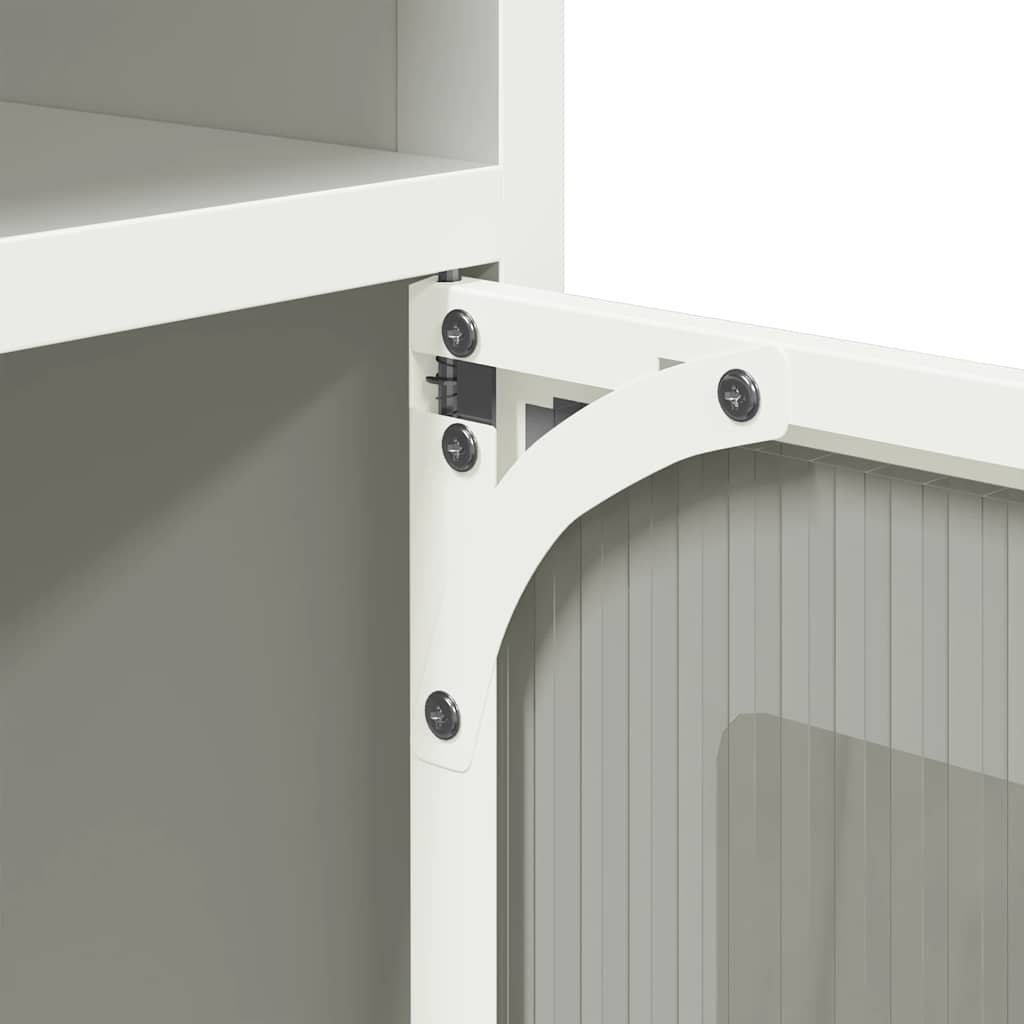 skænk 100,5x39x107 cm koldvalset stål hvid