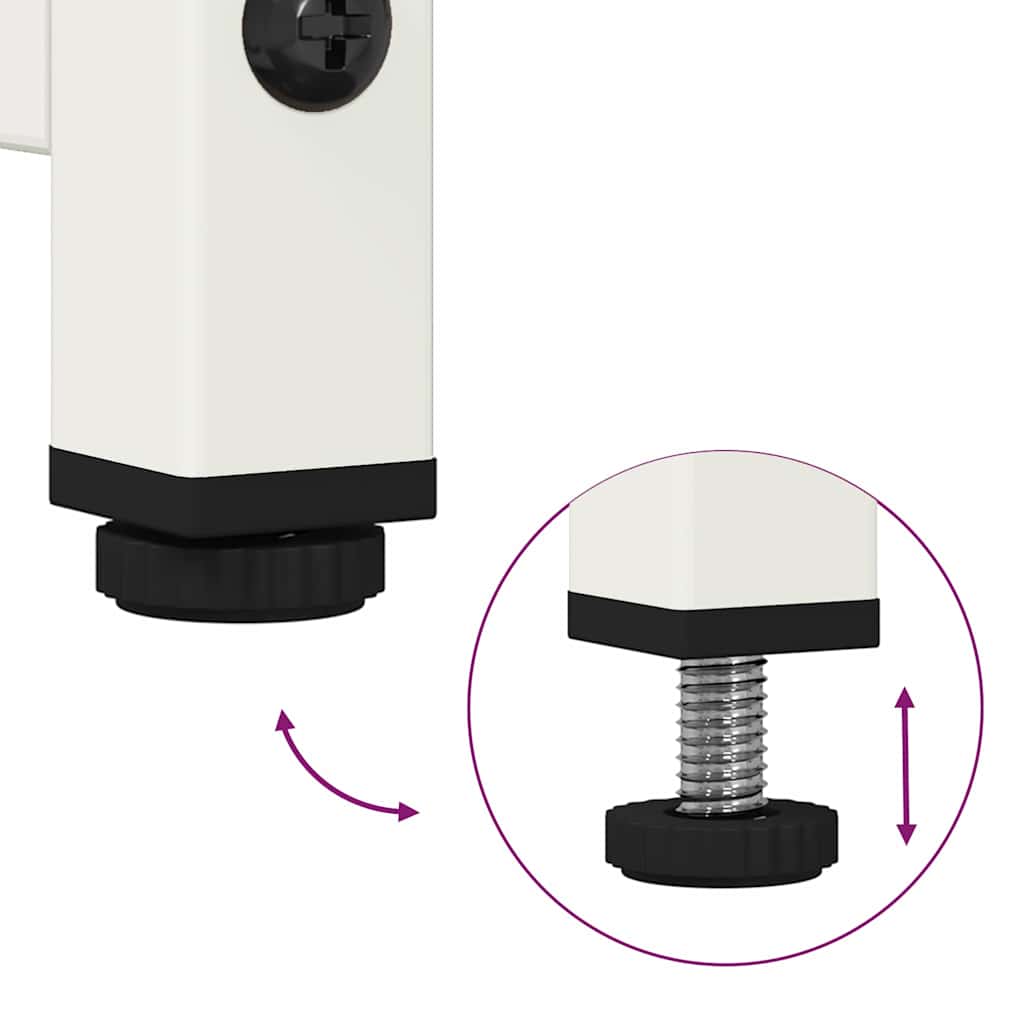 skænk 100,5x39x107 cm koldvalset stål hvid