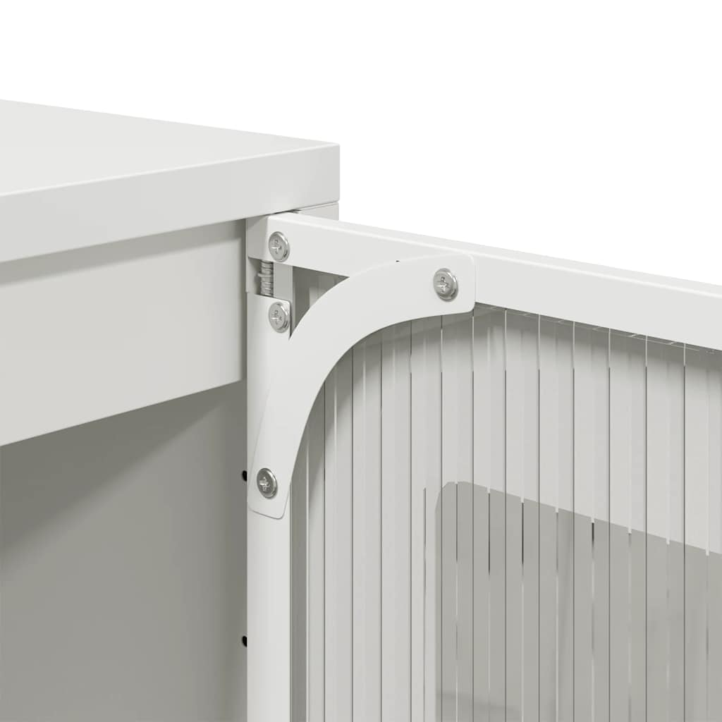 skænk 100,5x39x107 cm koldvalset stål hvid