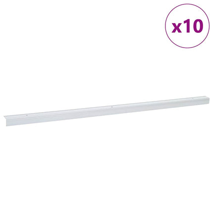 Trinkantprofiler 10 pcs Sølv 67 x 3 x 2 cm Aluminium