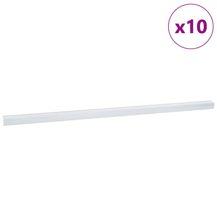 Trinkantprofiler 10 pcs Sølv 67 x 3 x 2 cm Aluminium