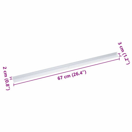 Trinkantprofiler 30 pcs Sølv 67 x 3 x 2 cm Aluminium
