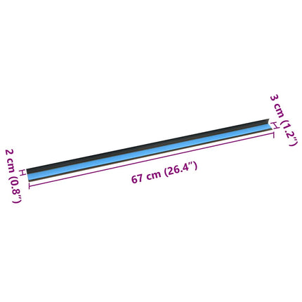 Trinkantprofiler 10 pcs Brun 67 x 3 x 2 cm Aluminium